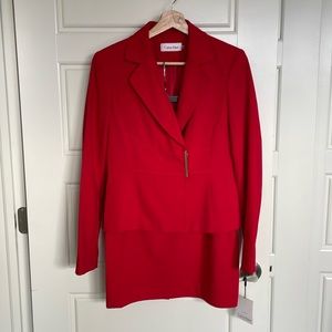New Calvin Klein Two Piece Red Suit - Size 4